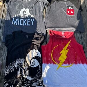 Lot of 4 Disney Shirts Large